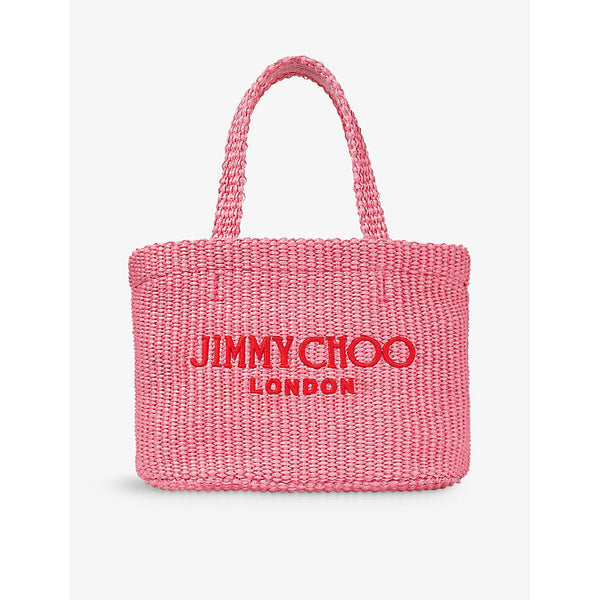 Jimmy Choo Beach mini raffia tote bag | LYBSTORE