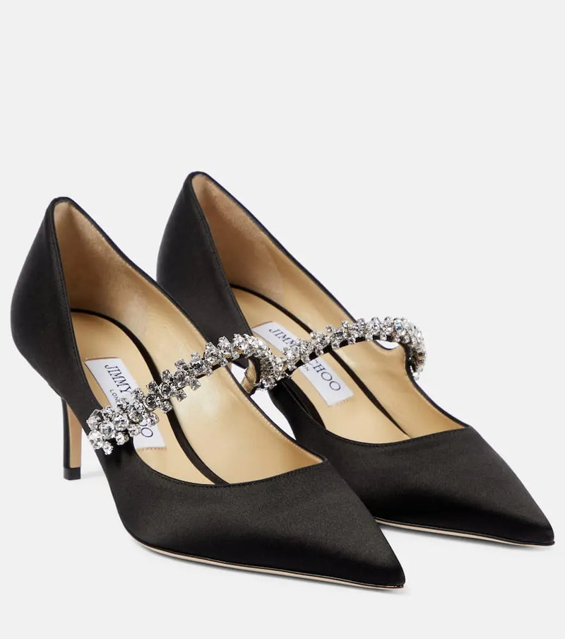 Jimmy Choo Bing 65 embellished satin pumps