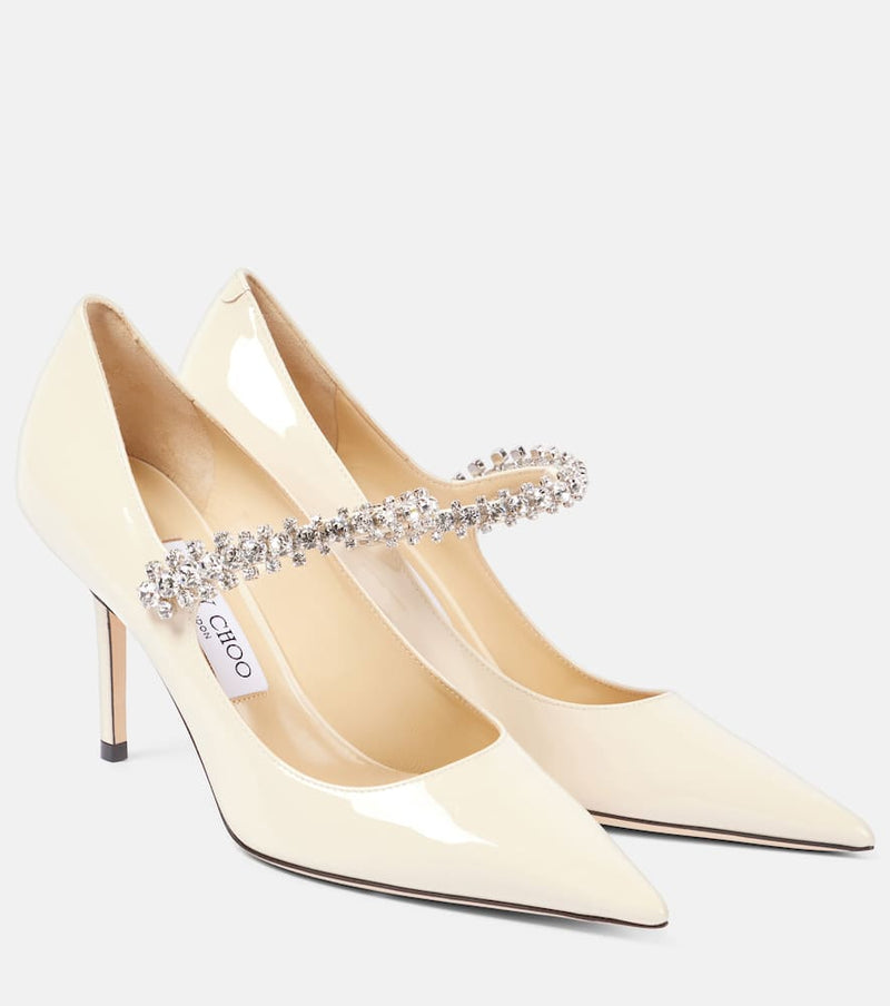 Jimmy Choo Bing embellished patent leather pumps