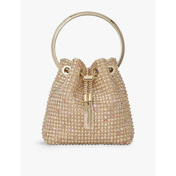 Womens Jimmy Choo Bon Bon crystal-embellished satin bag