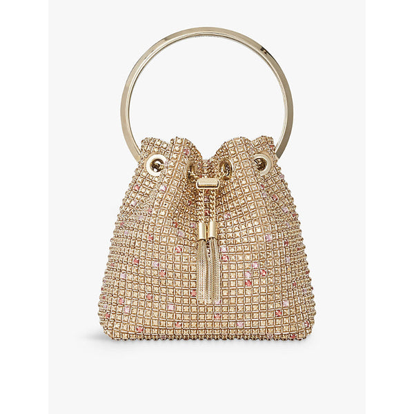 Womens Jimmy Choo Bon Bon crystal-embellished satin bag