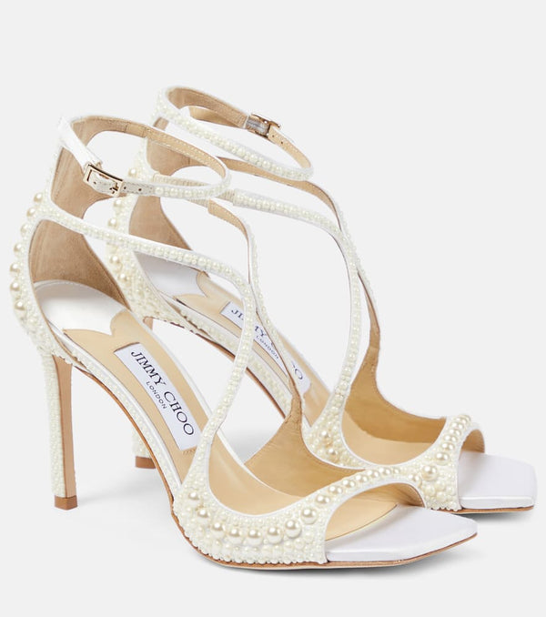 Jimmy Choo Bridal Azia embellished leather sandals