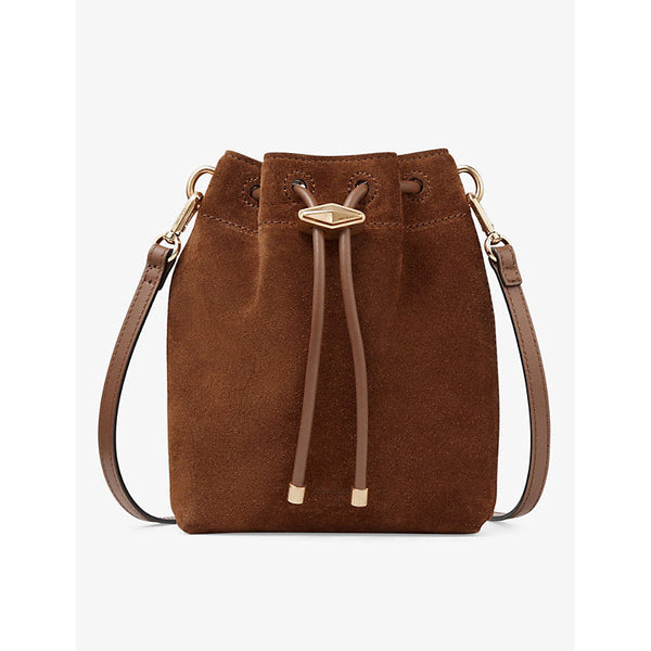 Jimmy Choo Cinch Mini suede top-handle bucket bag | LYBSTORE