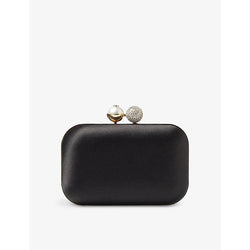 Jimmy Choo Cloud embellished-clasp satin clutch bag