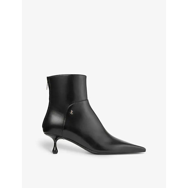 Jimmy Choo Cycas pointed-toe leather heeled ankle boots