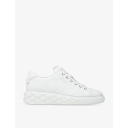 Womens Jimmy Choo Diamond Light Maxi branded leather low-top trainers