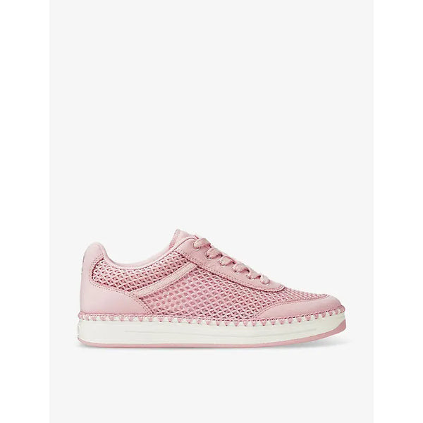 Jimmy Choo Diamond brand-embellished leather low-top trainers