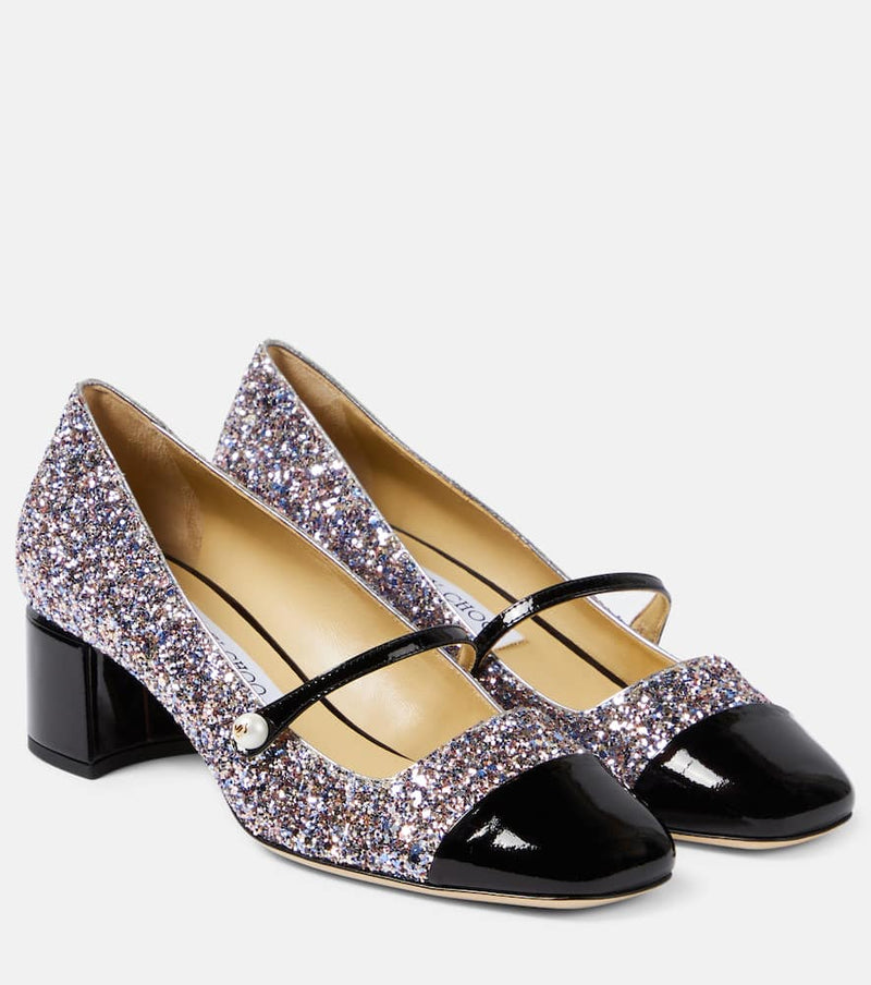 Jimmy Choo Elisa 45 glitter Mary Jane pumps