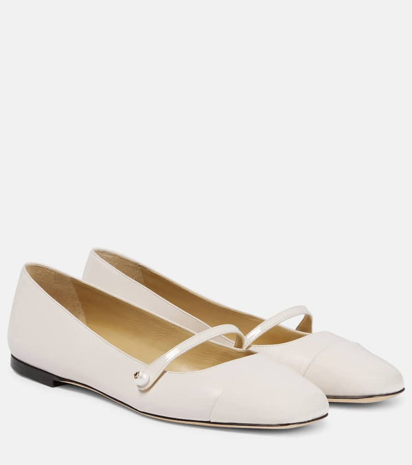 Jimmy Choo Elisa embellished leather ballet flats | LYBSTORE