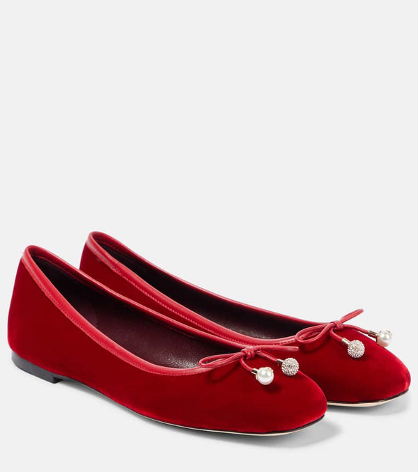 Jimmy Choo Elme velvet ballet flats