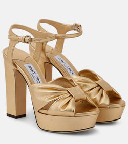 Jimmy Choo Heloise 120 leather platform sandals