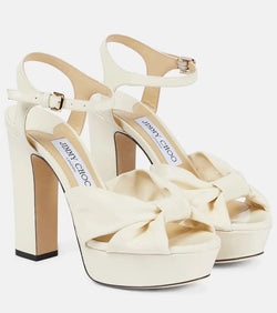 Jimmy Choo Heloise 120 patent leather platform sandals | LYBSTORE