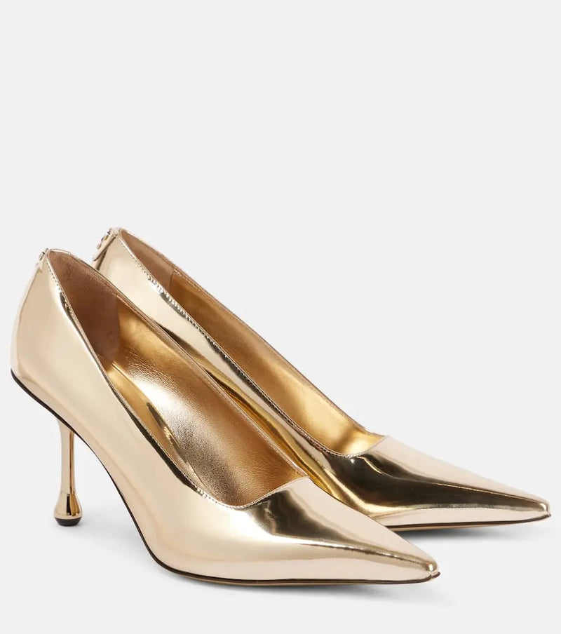 Jimmy Choo Ixia 80 mirrored leather pumps