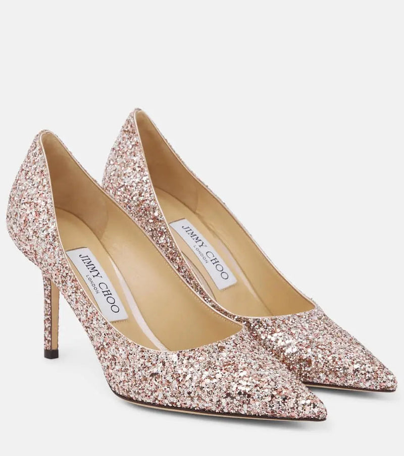 Jimmy Choo Love 85 glitter pumps | LYBSTORE