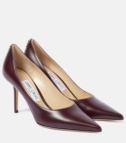 Jimmy Choo Love 85 logo leather pumps