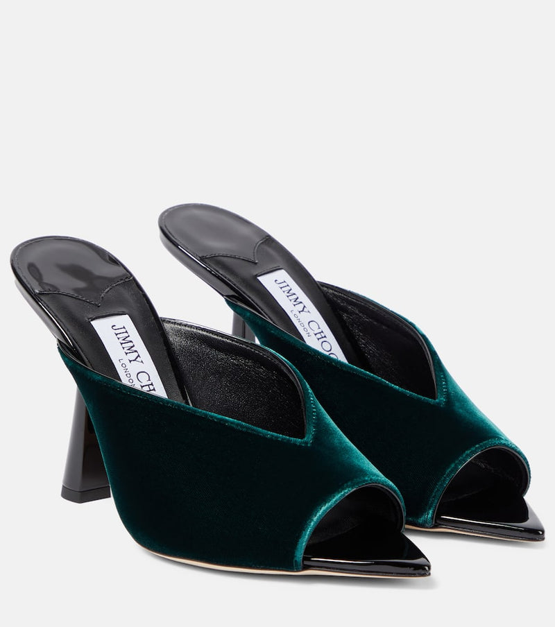 Jimmy Choo Maryanne 100 velvet mules