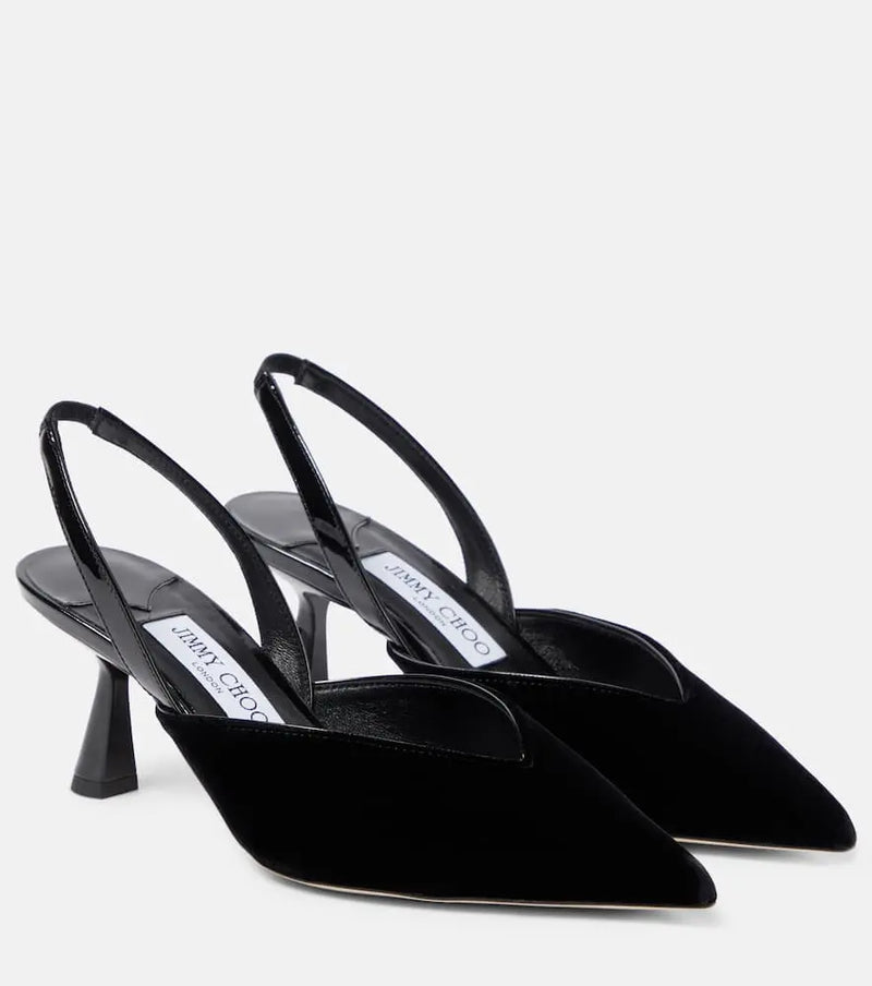 Jimmy Choo Maryanne SB 65 velvet slingback pumps | LYBSTORE