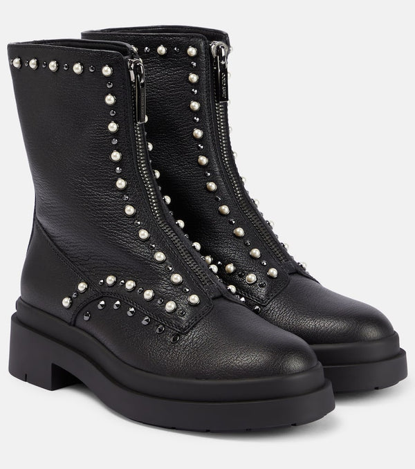 Jimmy Choo Nola embellished leather ankle boots