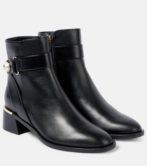 Jimmy Choo Noor 45 leather ankle boots | LYBSTORE