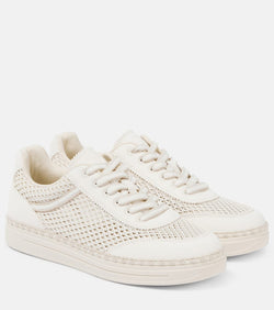 Jimmy Choo Rimini nubuck-trimmed sneakers