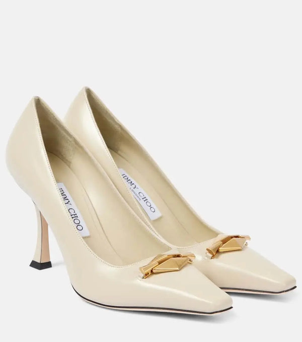 Jimmy Choo Ryker 90 embellished leather pumps | LYBSTORE