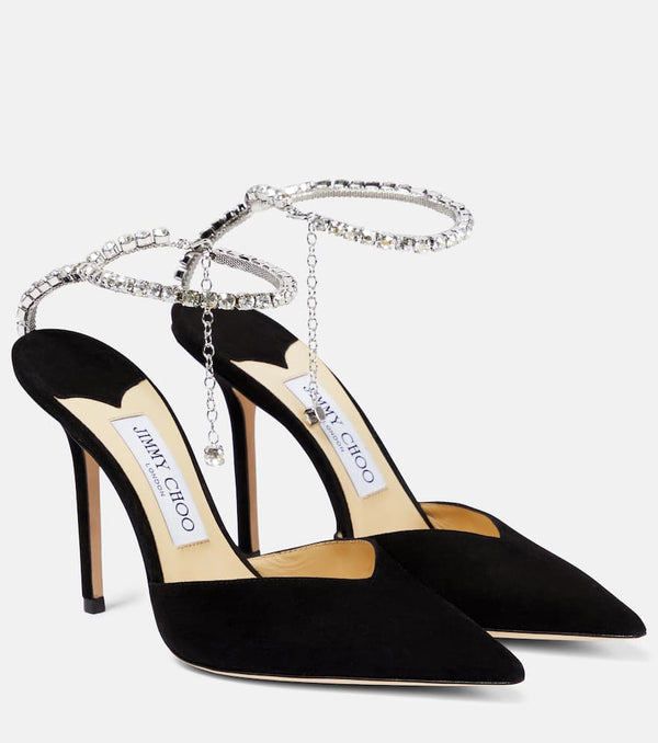 Jimmy Choo Saeda 100 suede pumps