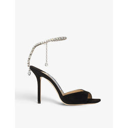 Womens Jimmy Choo Saeda crystal-embellished suede courts