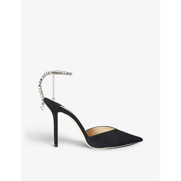 Jimmy Choo Saeda heeled suede courts | LYBSTORE