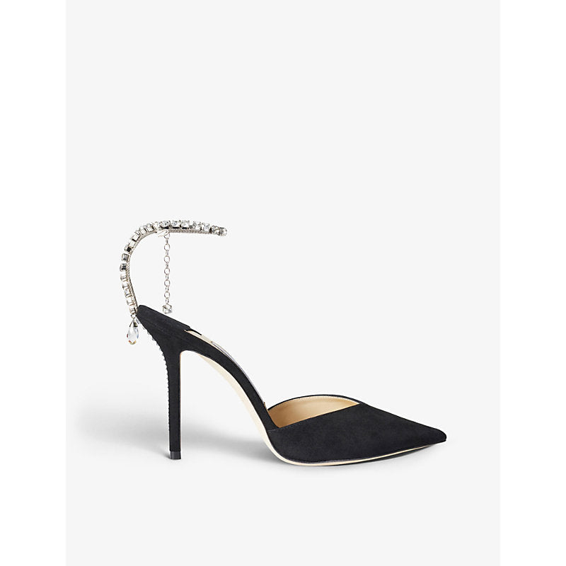 Jimmy Choo Saeda heeled suede courts