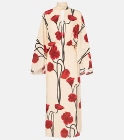 Johanna Ortiz Draped floral silk maxi dress