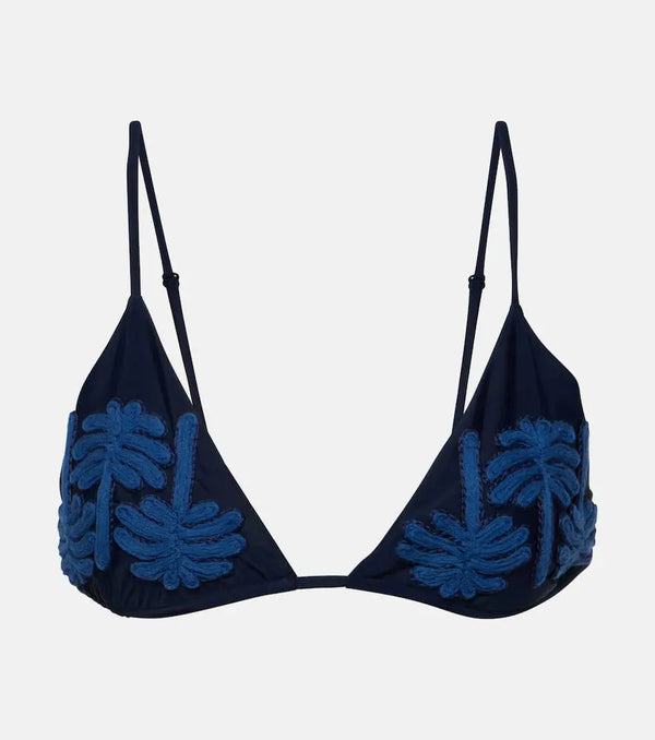 Johanna Ortiz Embroidered bikini top | LYBSTORE