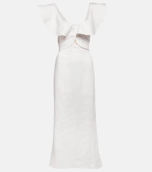 Johanna Ortiz Linen midi dress | LYBSTORE