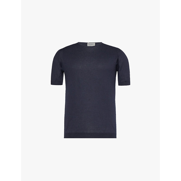 John Smedley Belden short-sleeve cotton knitted T-shirt