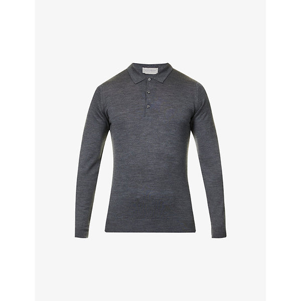 John Smedley Belper knitted polo jumper