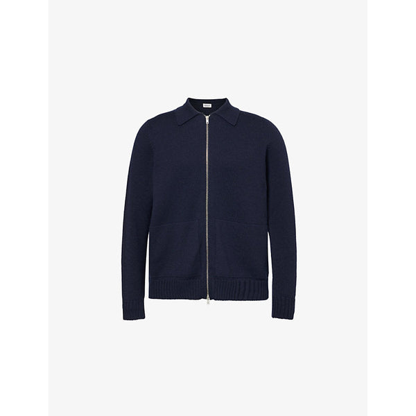 Mens John Smedley Collared zip-up merino-wool jumper