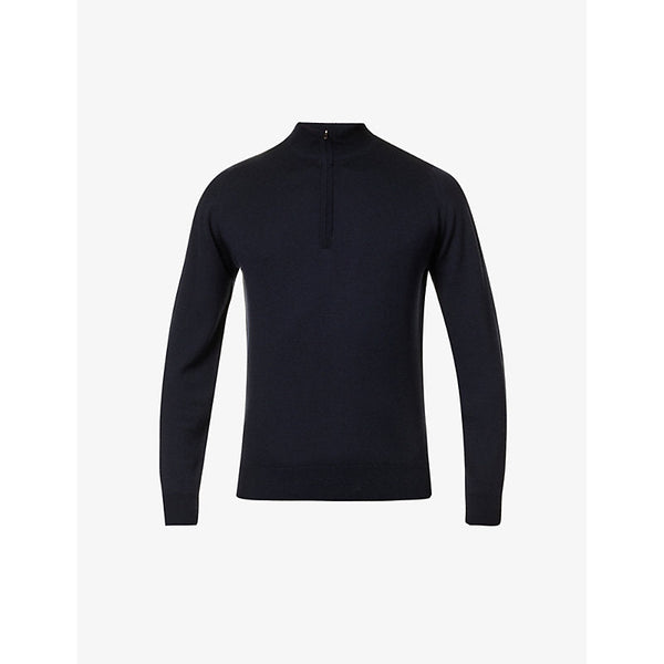 John Smedley Concealed zip merino-wool jumper