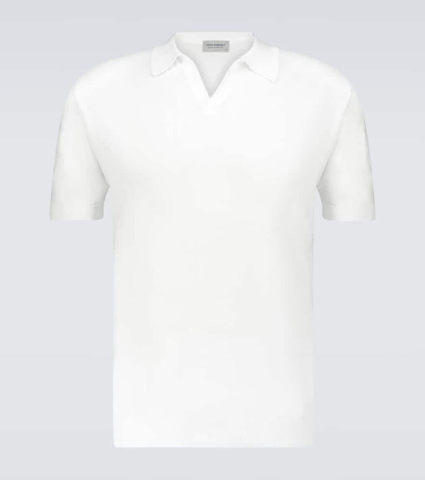 John Smedley Noah knitted cotton polo shirt