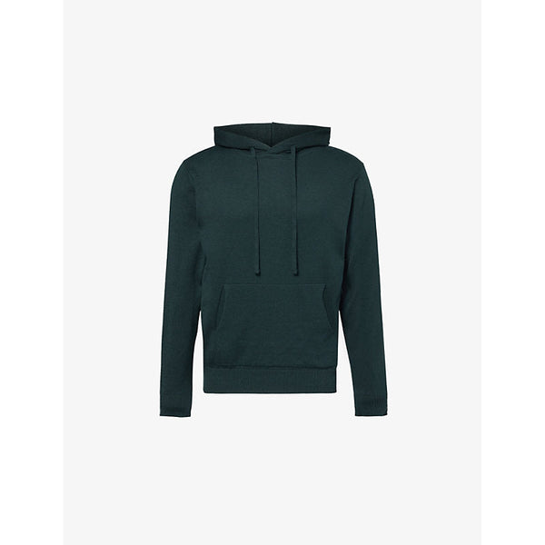 Mens John Smedley Regular-fit drawstring-hood cotton hoody