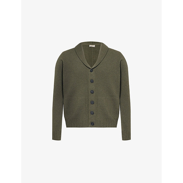 John Smedley Shawl-collar regular-fit recycled-cashmere and wool cardigan