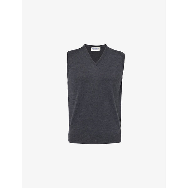 John Smedley V-neck knitted regular-fit wool vest