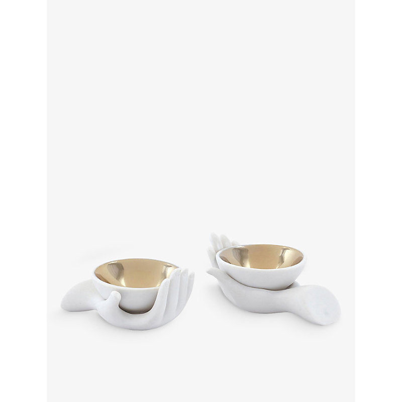 Jonathan Adler Eve porcelain salt and pepper cellars set | LYBSTORE