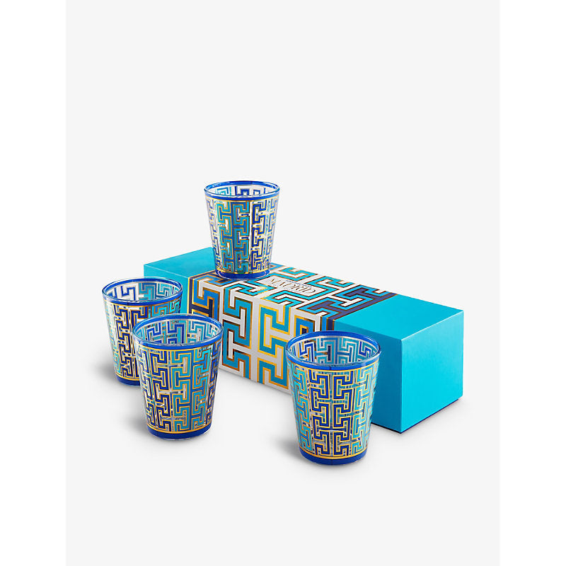 Jonathan Adler Madrid graphic-pattern glasses set of four | LYBSTORE