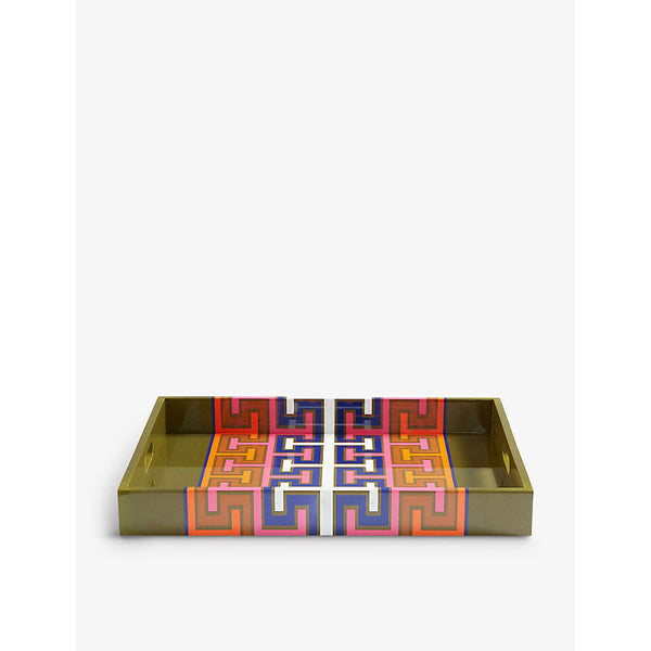 Jonathan Adler Madrid graphic-pattern resin tray 43.2cm