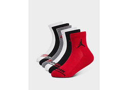 Jordan 6Pack Ankle Socks Junior Multi Coloured, Multi Coloured