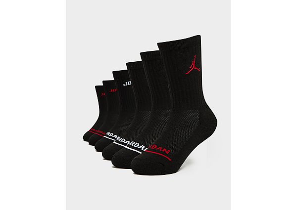 Jordan 6Pack Crew Socks Junior Black