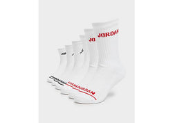 Jordan 6Pack Crew Socks Junior White