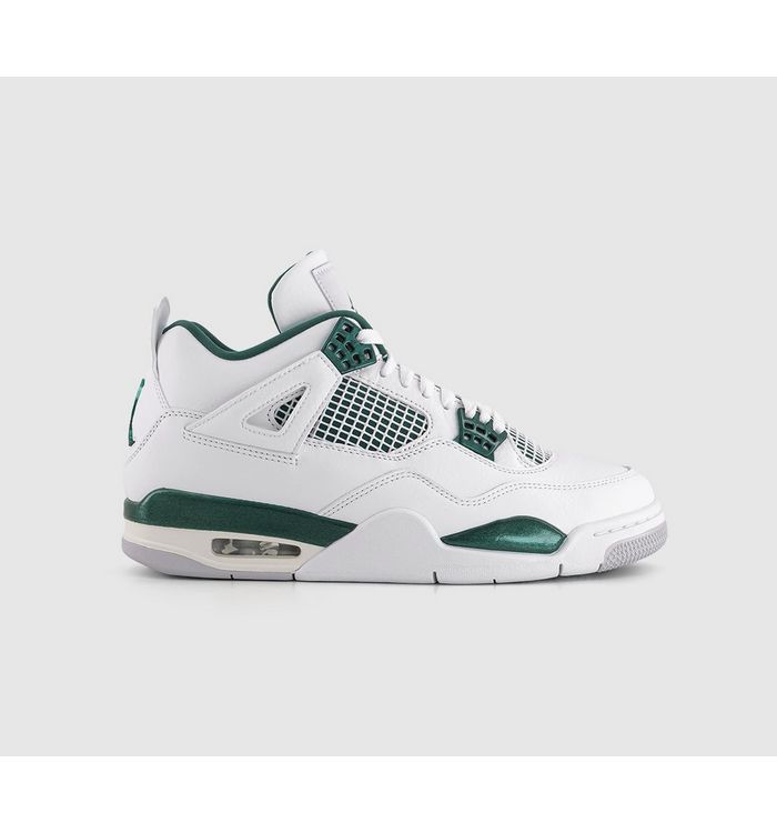 Jordan Air 4 Retro Trainers White Oxidized Green White Neutral Grey