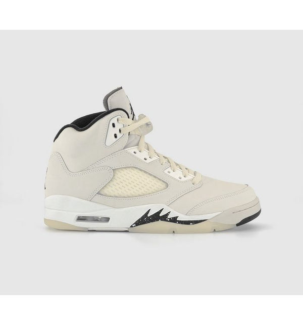 Jordan Air 5 Retro Trainers Sail Blacklt Orewood Brncoconut Milk