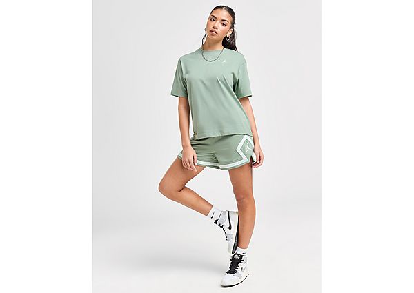 Jordan Diamond 4" Shorts Jade Smoke Jade Smoke Barely Green