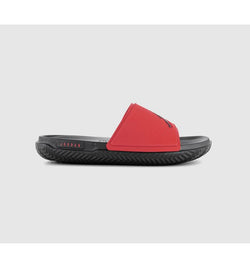 Jordan Mens Play Slides Red Black